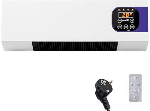 Climatisation murale portable 2000 W, sans dispositif extérieur, climatiseur sans tuyau d'échappement avec télécommande tactile, ventilateur mural multifonction