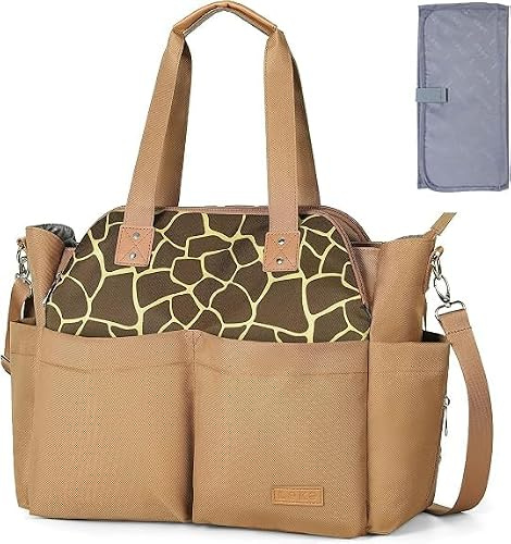 Lekebaby Baby Wickeltasche Bote groß mit Wickelunterlage für Reise, 19 Taschen, Diaper Bag Reisewindeltasche für Mama und Papa, Multifunktions Babytasche