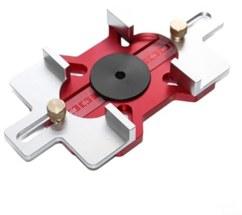 Holzbearbeitungsvorrichtung, 2-in-1-Schlitz-Positionierplatte für Schubladengriff und Panelstanzung, Vorlage aus Aluminiumlegierung mit bidirektionaler Skala, kompatibel mit elektrischen