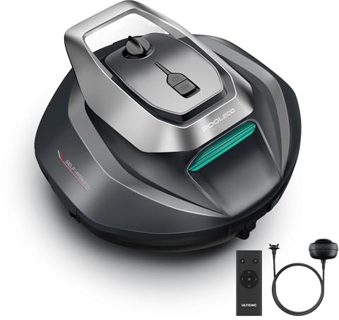 Pooleco 10S Robot Piscina Senza Fili, Robot Pulisci Piscina con 3 Motori, Controllo Remoto e App, Autonomia 90 min, Parcheggio Automatico – Per Piscine Fuori Terra e Interrate