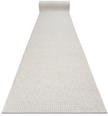 rugsx Teppichläufer Casablanca Loop, weicher Schlingenteppich, strapazierfähig & pflegeleicht, für Wohnzimmer, Schlafzimmer, weiß 100x780 cm