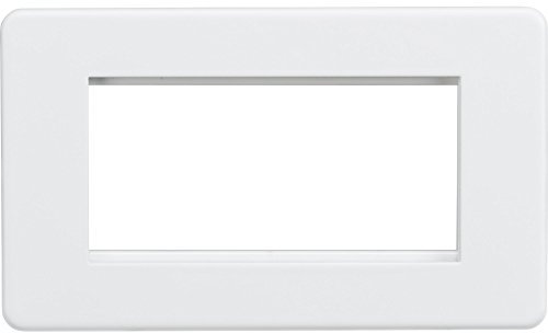 Knightsbridge SF4GMW Screwless 4G Modular faceplate-Matt White