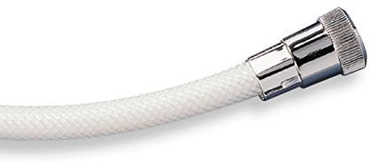 Tatay Manguera de Ducha Loop Reforzado, 1.5M, Flexo de PVC, Rosca Universal G 1/2, Gris Blanco