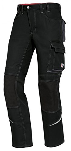 BP Comfort Plus 1803-720-32 Arbeitshose - Gummizug im Rücken - Bundfalten - Normale Passform - Größe: 44l - Farbe: schwarz