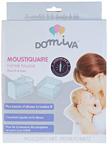 DOMIVA MOUSTIQUAIRE pour LIT 60X120 ET 70X140 Blanc, Polyester, 1 Unité (Lot de 1)