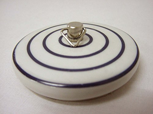 TAPON BAÑERA Lavabo BIDE Fregadero Standard Porcelana CIRCULOS Azul Marino