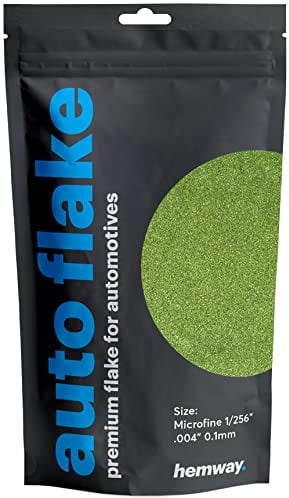 Hemway Auto Flake Glitter for Paint 100g Microfine Lime Green Holographic | Metal Flake for Custom Auto Paint & Coatings, for Car, Motorbike, Truck, Vehicles, Automotives