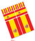 Biomar Labs® 10pcs Pegatina España Spain Flag Bandera Vinilo Adhesivo Coches Cascos Motos Ciclomotores Bicicletas Ordenador Portátil D 20