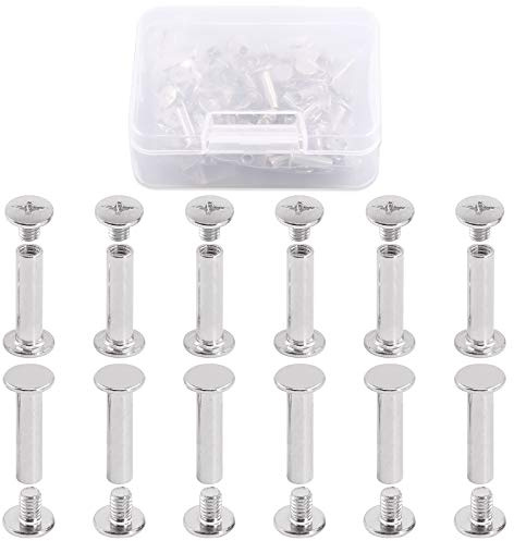 Hilitchi Lot de 50 vis cruciformes Chicago M5 x 20 mm pour scrapbooking, album photo, réparation du cuir