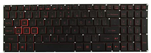 Clavier pour Acer Nitro 5 AN515 AN515-51 AN515-52 AN515-53 Series avec rétroéclairage rouge sans cadre