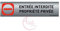Plaque de porte aluminium brossé imprimé -Dimensions 200 x 50 mm - Double face adhésif au dos - Impression UV directement sur l'aluminium (Pas de contre collage) (entrée interdite)