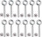 12x Anello in acciaio inossidabile 304 Bulloni Dell'anello Dell' Hanno Saldato i Bulloni di Vite Dell'occhio Dell'asta Viti a Occhiello con Filettatura, M6