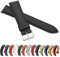 MARCHEL Glattleder LLB Lederarmband Echtleder Uhrenarmband Rindsleder Feines Leder (16 mm XL, Schwarz)