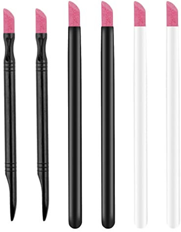 Minkissy 6pcs Nail Polish Pen Professional Nail Polishing Pen Nail Engraving Pen Nail Cleaning Pen Sanding Pen Nail Gel Single-headed Manicure Pen Abs Exfoliating Nail Supplies