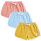 Rolanko Enfant Shorts Fille Sports Coton Danse Short Gymnastique Été D'entraînement Hot Pant pour La Course Lot De 3 (Rose Jaune Bleu Ciel, Taille:150, 10-11 Ans)