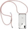 ZYIMOU für iPhone X/iPhone XS Hülle mit Band, Handyhülle iPhone X/iPhone XS Handyband Hülle mit Kette Schutzhülle Kordel zum Umhängen Transparent Weich TPU Silikon Bumper, Rosé Gold