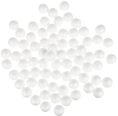 SEWACC 100 Stück Bastelkugel Naphtalin Runde Schaumstoffkugel Schaumstoffball Schaumstoff-Werkzeug-Organizer Ballon Halbe Schaumstoffbälle DIY-Schaumstoffball Paques