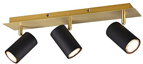 Trio-Leuchten - Lámpara de techo (metal GU10, color negro y dorado