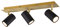 Trio-Leuchten - Lámpara de techo (metal GU10, color negro y dorado