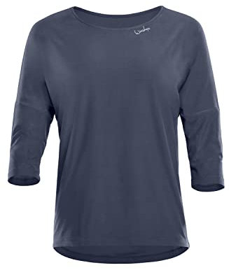 WINSHAPE Damen Functional Light And Soft ¾-arm Top Dt111ls Yoga-Shirt, Anthrazit, S EU