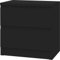 VBChome Nachttisch 40 x 30 x 30 cm Schwarz Matt Nachttisch mit Zwei Schubladen für das Schlafzimmer Grifflose Modern