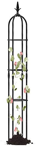 Turm Obelisk Garten Rankgitter,Pflanzenstütze -Rankgitter für Kletterpflanzen - Verstellbar, rostfrei, robust - Perfekt für Garten und Innenbereich - Inklusive Zubehör-120cm 160cm Höhe ( Size : 35cm D