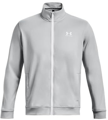 Under Armour Veste en Tricot Sportstyle Sweat-Shirt Homme, Gris Mod/Blanc, 3XL