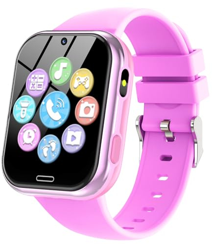 Reloj inteligente para niños de 19 juegos, smartwatch teléfono para niña niño con llamada SOS, juegos, podómetro, cámara, música, linterna de bolsillo, reloj inteligente para niños de 3 a 12 años