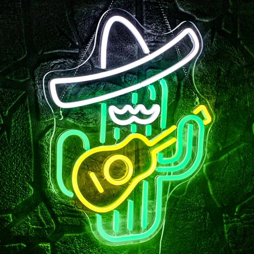 Insegne al neon del segno al neon del cactus verde per la decorazione della parete