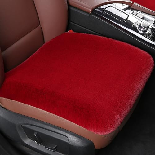 MIGIFTDY Sitzkissen Auto, Autositzschoner mit Fell Faux Lammfell Schaffell Auto Vordersitze Sitzauflage Auto-Sitzbezug Lammfell für Autositz, Bürostuhl und Alle Stühle