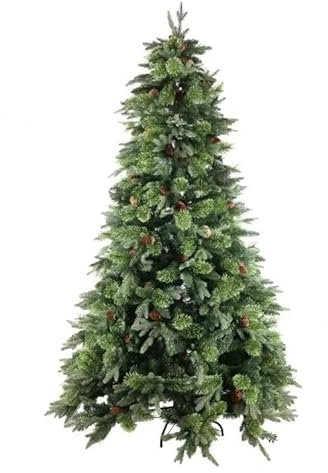 Magie di Natale Albero di natale con Pigne Byron in PE Effetto Real Touch e PP Effetto Aghi di pino 210 cm