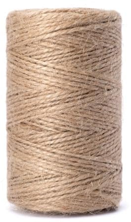 GARDENIX 225m Juteschnur aus Naturfaser 1 mm - 100% Biologisch Abbaubar - zum Basteln, als Deko, Geschenkverpackung, als Naturfaser Paketschnur für Garten (225m Länge, 1mm Stärke)