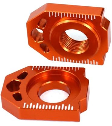 LOTFI Bloque de Eje de Ajustador de Cadena Trasera CNC Naranja Apto for KTM SX SXF XC XCF EXC EXCF XCW XCFW 125 150 200 250 300 350 400 450 500 525 530