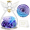 Sunia Cadeau Fete des Meres, Rose Eternelle Cadeau Femme, Fleur Eternelle avec Ange Figurine,Cadeau Anniversaire Femme,Cadeau Fête des Mères Original,Cadeau Maman/Mamie,Vraie Rose Eternelle pour Maman