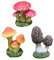 KARELLS Bunte Gartenpilze,Mini-Pilzfiguren Rasen Garten Niedliche Mikro-Dekoration,Mini Pilz Figuren,für Garten Ornamente Pflanztöpfe Bonsai Landschaft Modell Ornamente Dekor DIY,3pcs