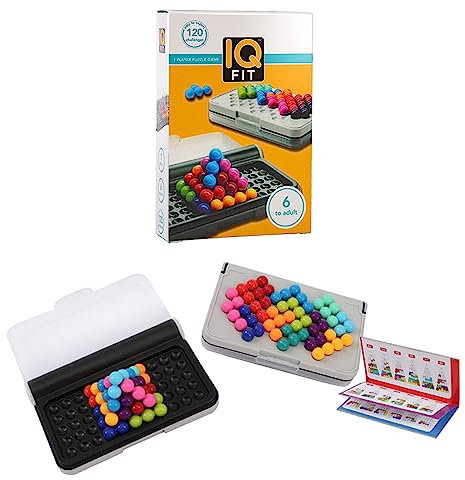 IQ Puzzler Pro, EIN Kognitives Geschicklichkeits 120 Herausforderungen Building Smart Brain Puzzler, Reisespiel für Kinder und Erwachsene mit Brain Teaser for Ages 6-Up (6 Farbe)