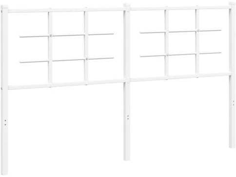 vidaXL Ersatz-Kopfteil Metall Weiß 160 cm