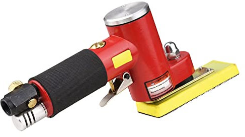 Mini polisseuse à air en ligne droite HUIOP Mini ponceuse à air à ligne droite avec 2 patins de ponçage Ponceuse pneumatique orbitale aléatoire Cireuse à main à commande pneumatique pour meubles de ca