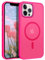 GaoBao für iPhone 12 Pro Max Hülle, Handyhülle iPhone 12 Pro Max [Kompatibel mit MagSafe] Durchscheinende Matte Magnetische Stoßfeste Anti-Fingerabdruck Hülle für iPhone 12 Pro Max Case, Rose Rot