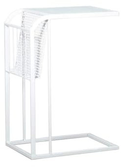 GZDZ Moderna mesita de noche minimalista para dormitorio, juego de mesitas de noche pequeñas, mesa de centro de hierro y cristal de estilo europeo (A3)