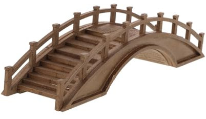 PRETYZOOM Miniatur Holzbrücke Deko Modell Bogenbrücke Für Garten Landschaftsbau Verzierung Mikro-holzbrücke Statue Garten-Dekoration Winzige Brücke Für Mini-Szene