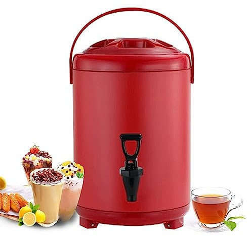 VNIOFSW Stainless Steel Hot and Cold Water Dispenser - 6L, 8L, 10L, 12L Portable Large Capacity Urn Boiler with Faucet for Catering, Office, Hotels, Parties - White, 12L