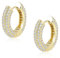 ALEXCRAFT Chunky Zirkonia Ohrringe Gold Klein 14K Breit Goldene Creolen Damen für Frauen Freundin Mama