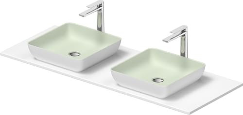 Set de lavabos Duravit Sivida, rectangulaire, 2 lavabos, 400x400mm, incl. console 1350x500mm, 268021FG00, Couleur: Version