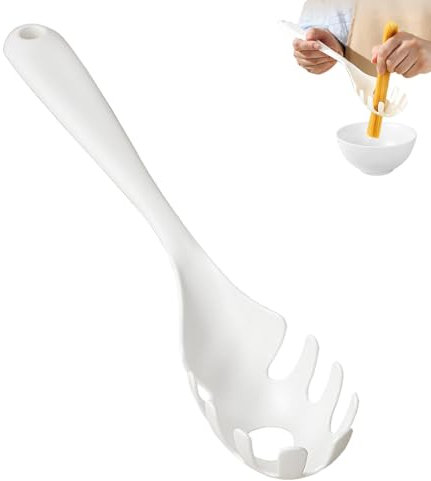 tenedor para pasta, cuchara para pasta | Mango Cocina Fideos Spaghetti Servidor Tenedor | Cuchara para albóndigas resistente al calor con mango largo para el hogar, cafetería y restaurante