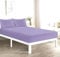 L S U Supersoft Duvet Cover Set Easy Care Bedding Fitted Sheet and Pillowcases in 22 Colours and Single, Double, King, and Super King Sizes (FITTED PP lilac)