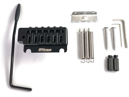 Wilkinson 2 Point Stratocaster Bridge Full Block Tremolo Kit WOV08 (Black)
