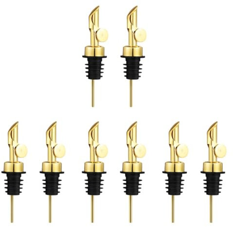 Alipis 4 Ensembles Verseur De Vin en Acier Inoxydable Aérateur D'Huile De Vin Carafe À Sauce Bec Verseur Pompe De Pulvérisation Bouchon De Vinaigre Sirop Boisson 2 pièces * 4