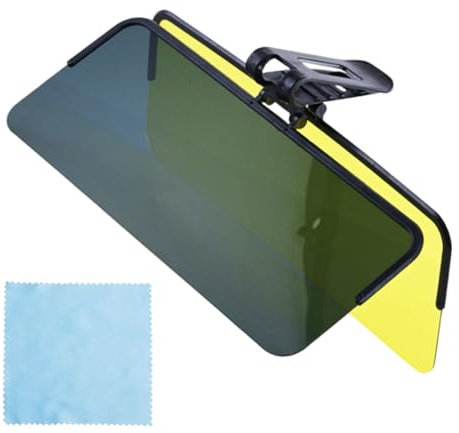 Car Sun Visor Extension and Wiping Cloth Double Day and Night Anti Glare Universal for Cars Front Seat Driver or Passenger