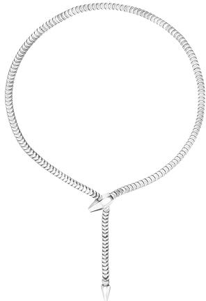Breil, Collezione Hypnotic, Collana Donna Semirigida in Acciaio Lucido, Design Serpente, Pratica Chiusura, Idea Regalo Donna